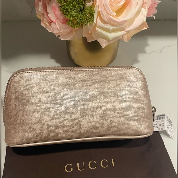 ✨NEW!✨SALE!✨GUCCI✨NWT✨GG GUCCISSIMA RARE HEART LEATHER LARGE POCHETTE BAG CLUTCH - Picture 4 of 14